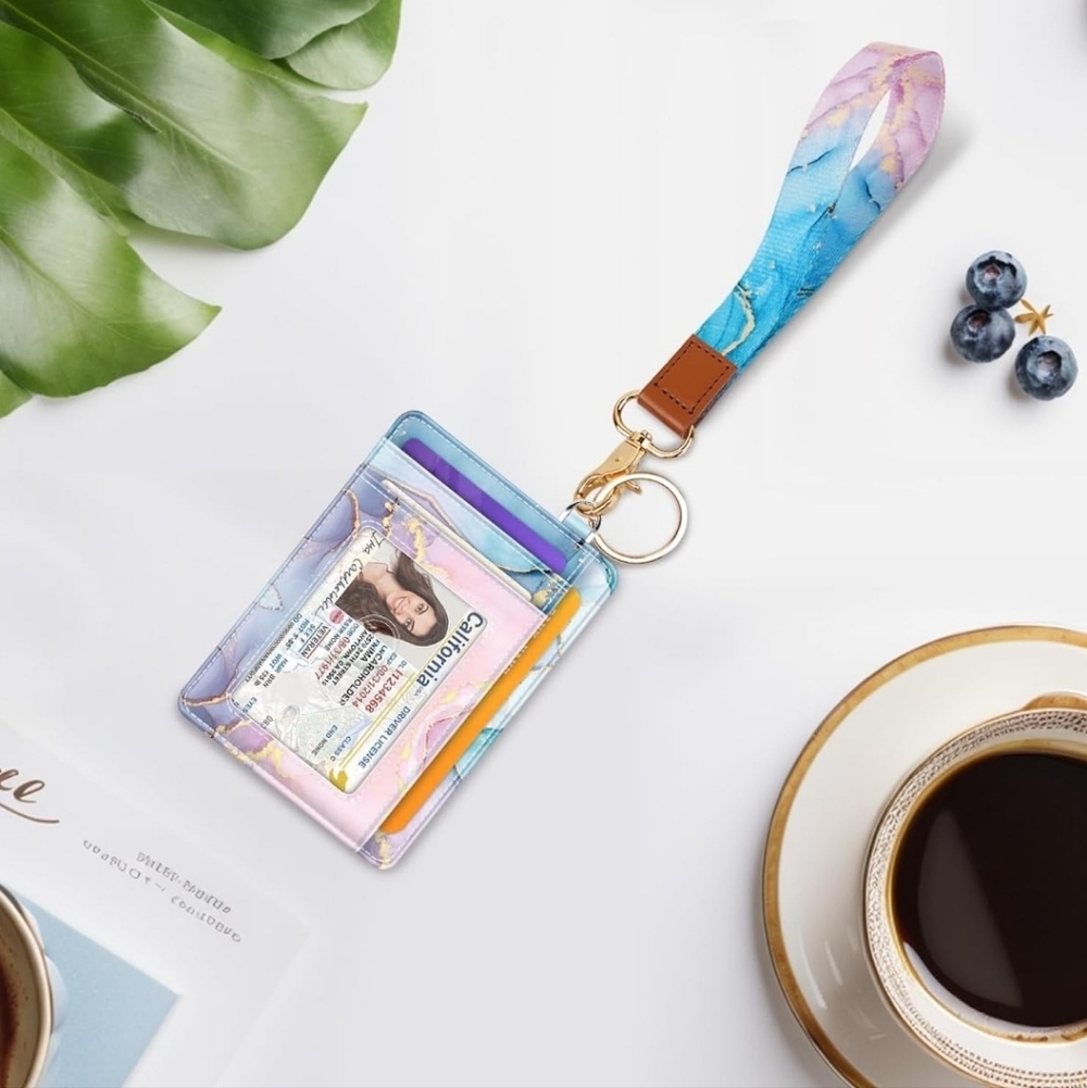 Colorful ID Card Holder with Wrist Strap